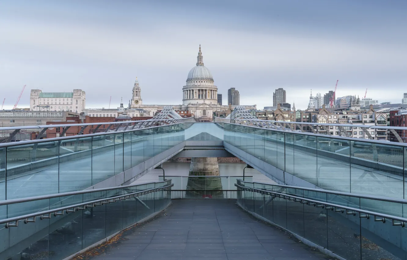 Photo wallpaper City, London, Millenium Bridge