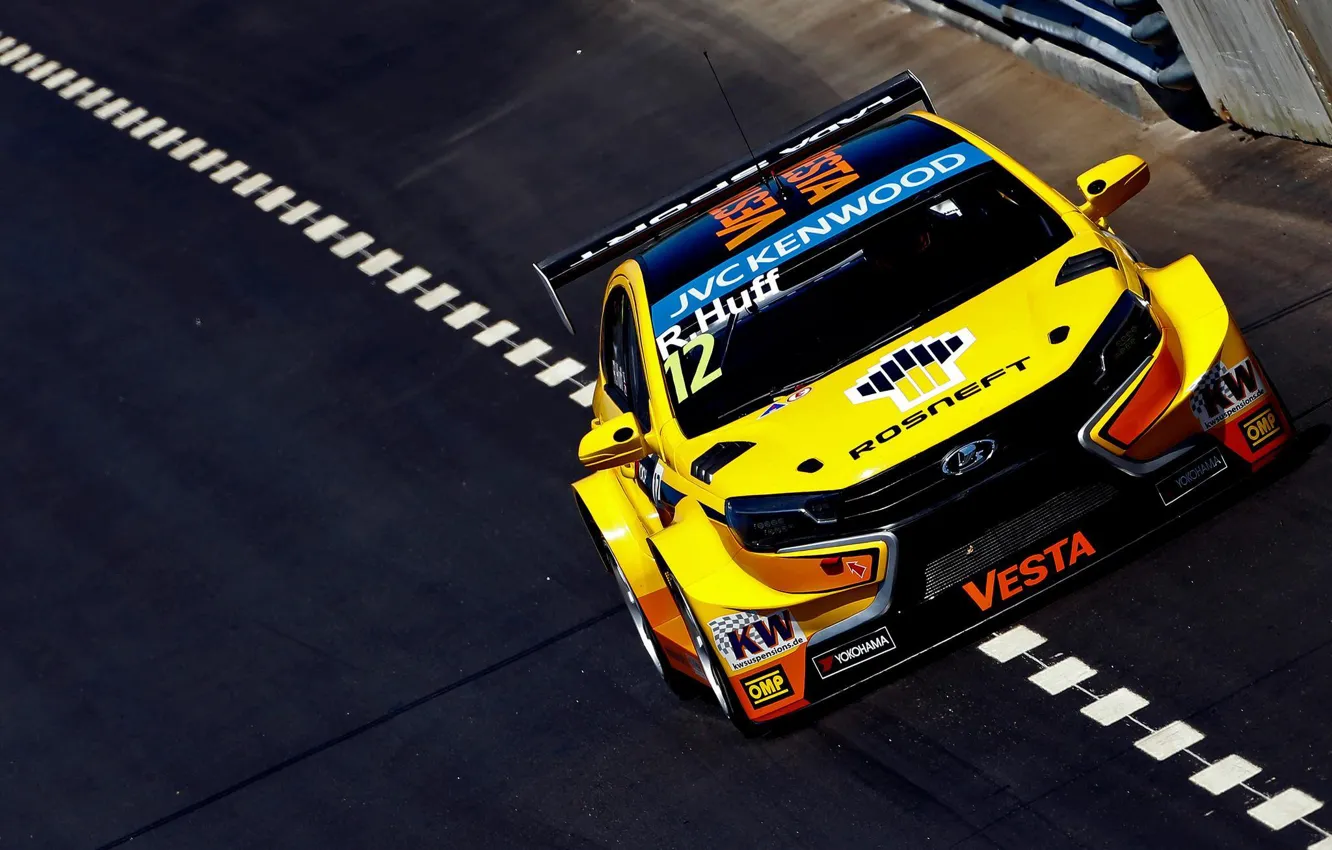 Photo wallpaper Lada, WTCC, Vesta, Rob Haff, FAS