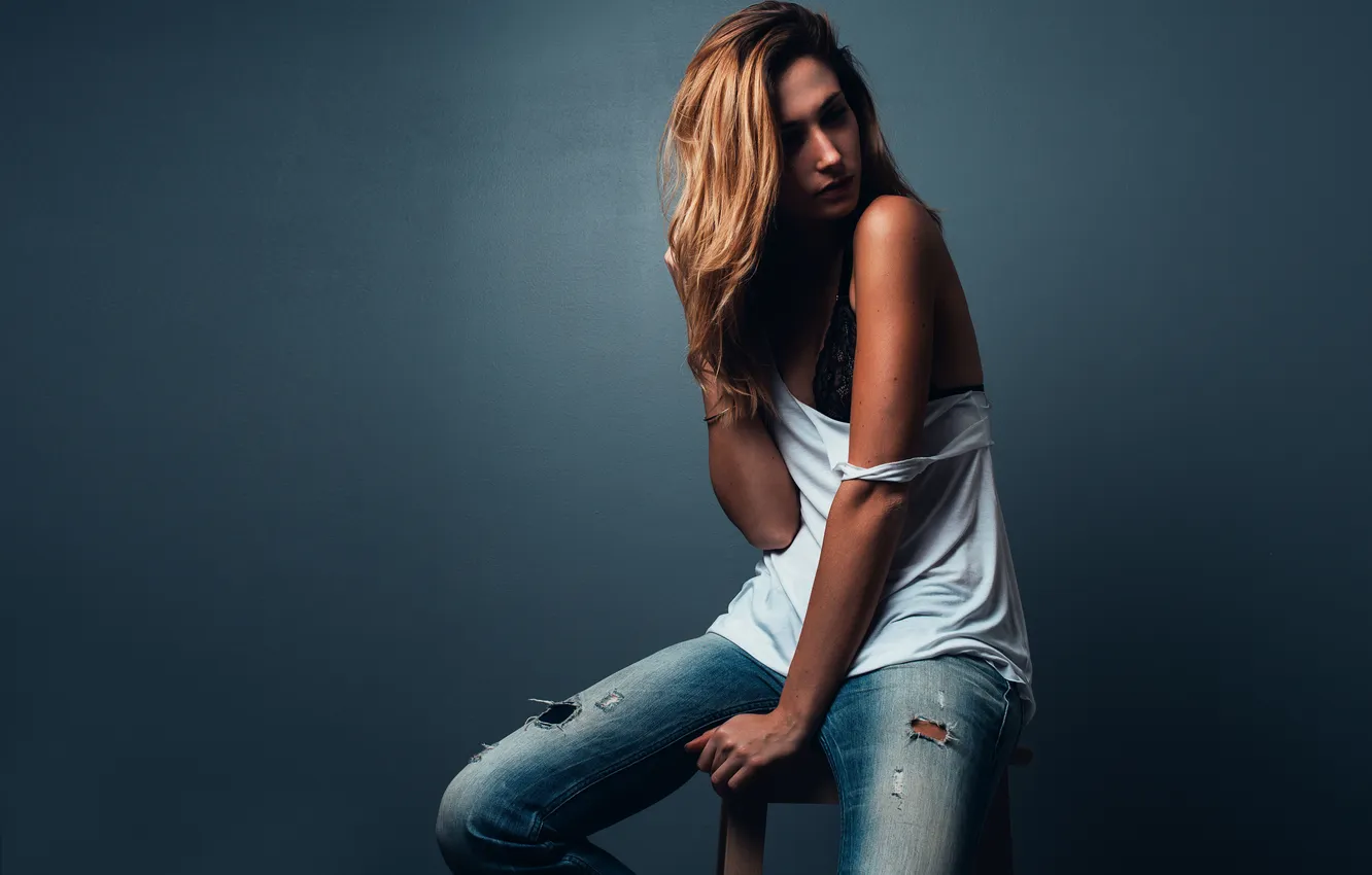 Photo wallpaper girl, pose, background