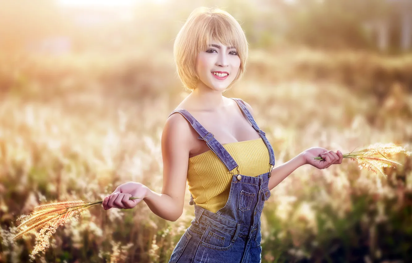 Photo wallpaper summer, girl, Asian