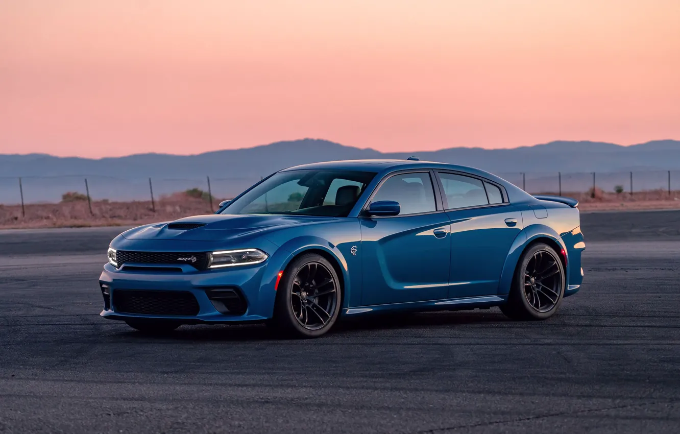 Photo wallpaper sunset, the evening, Dodge, Charger, Hellcat, SRT, Widebody, 2020