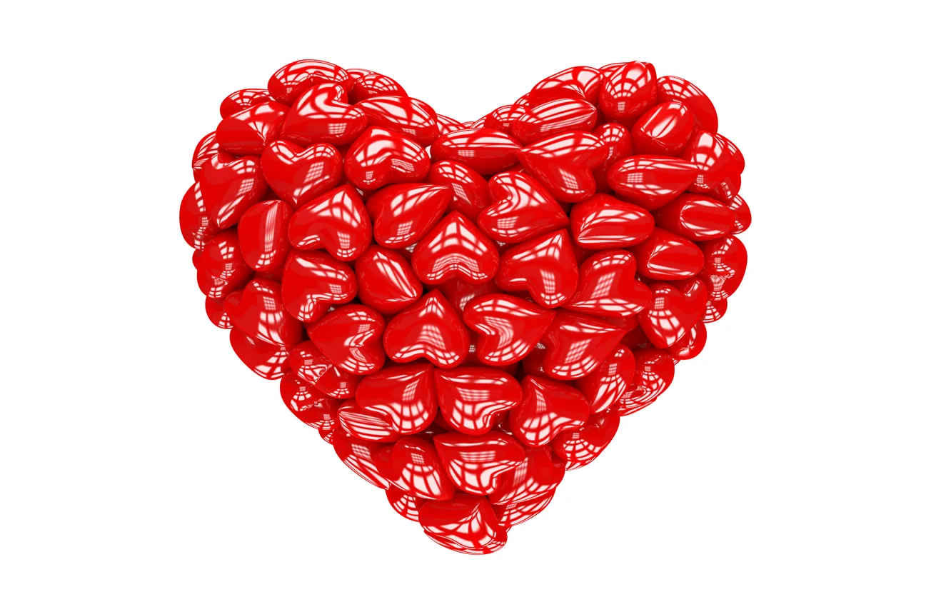 Photo wallpaper heart, red, love, heart