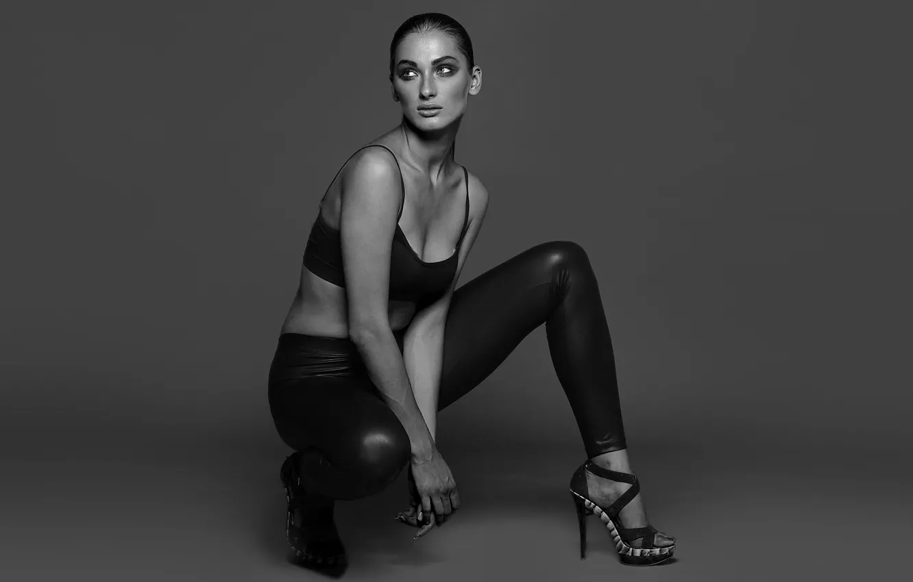 Photo wallpaper girl, hot, sexy, eyes, smile, beautiful, figure, model