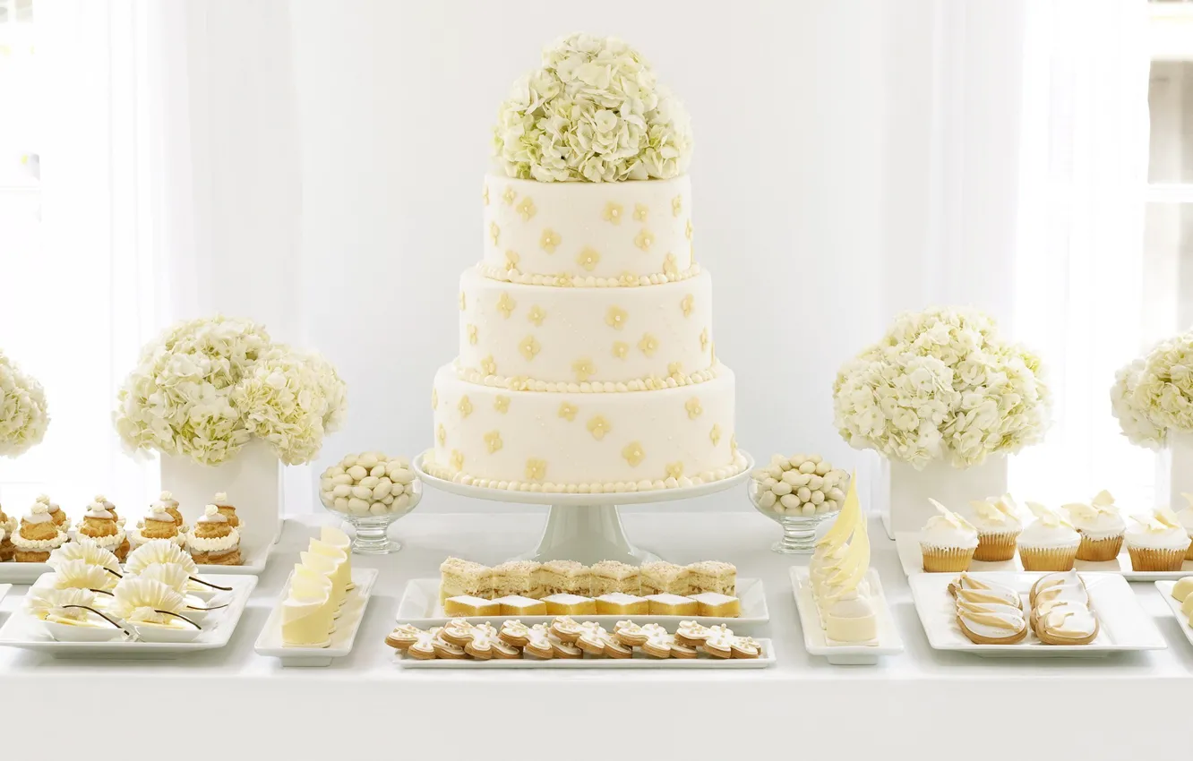 Photo wallpaper holiday, cake, wedding, sweet, decor, cupcakes
