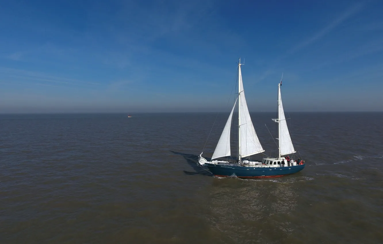 Photo wallpaper sea, ship, sailboat, North, The Vikings