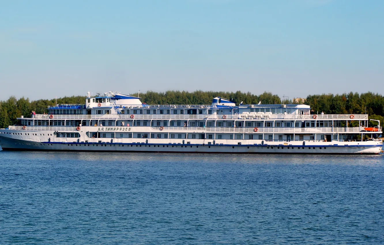 Photo wallpaper ship, cruise, river