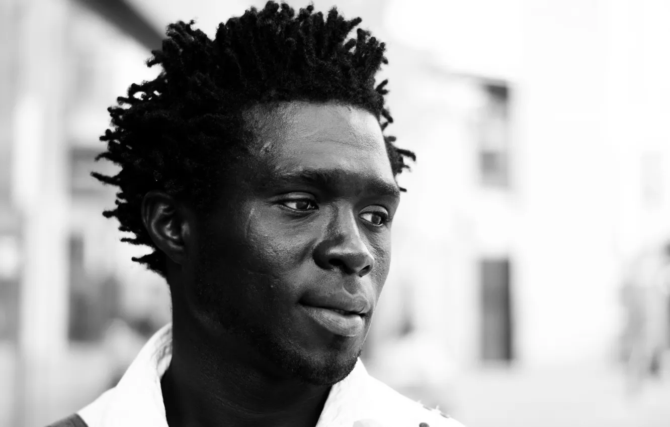 Photo wallpaper eyes, man, lips, face