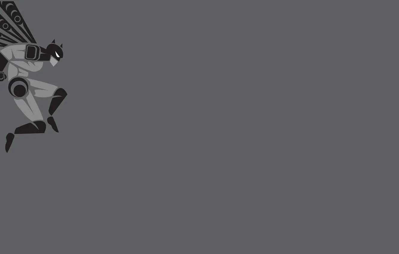Photo wallpaper grey, background, minimalism, art, Batman, Batman