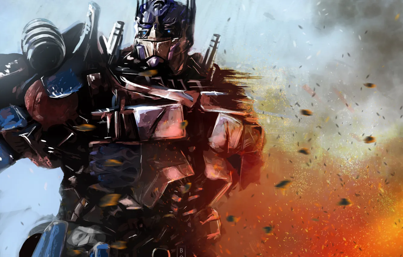 Photo wallpaper figure, robot, art, the Autobots, Optimus Prime, artimus Prime, Sketch practice, autobot