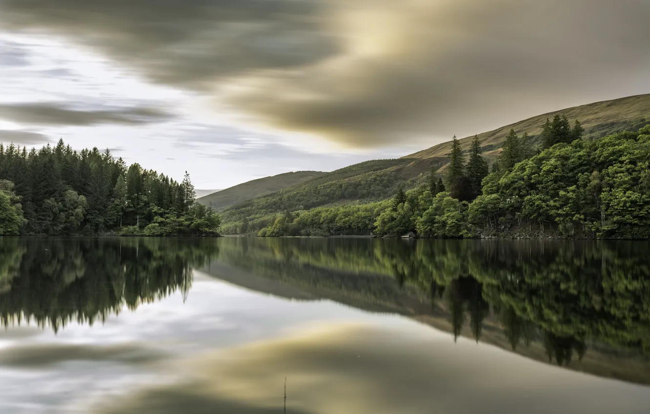 Photo wallpaper autumn, nature, lake