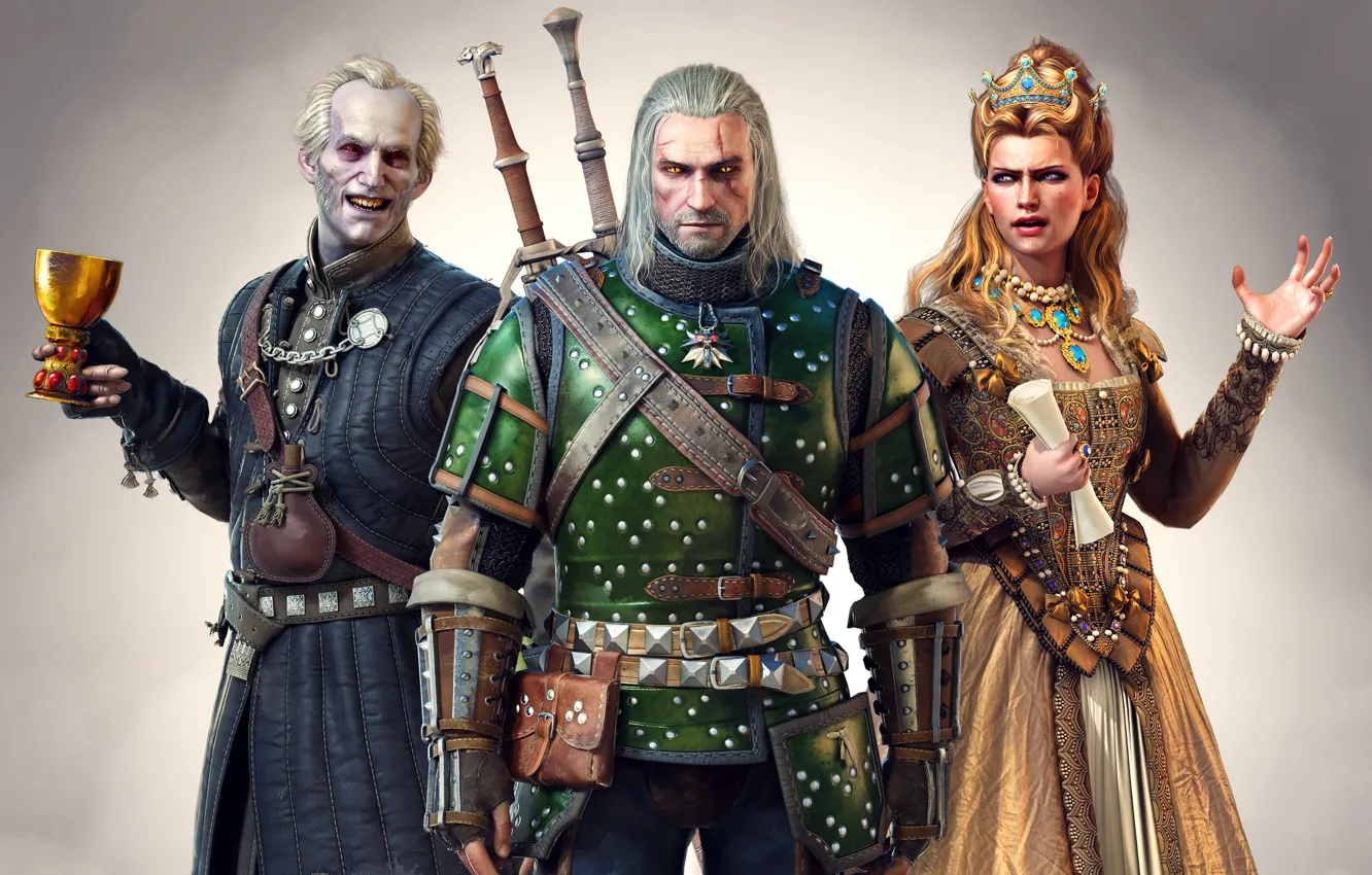 Photo wallpaper Swords, The Witcher, Geralt, Geralt of Rivia, Butcher Blaviken, White Wolf, The Witcher 3 Wild …
