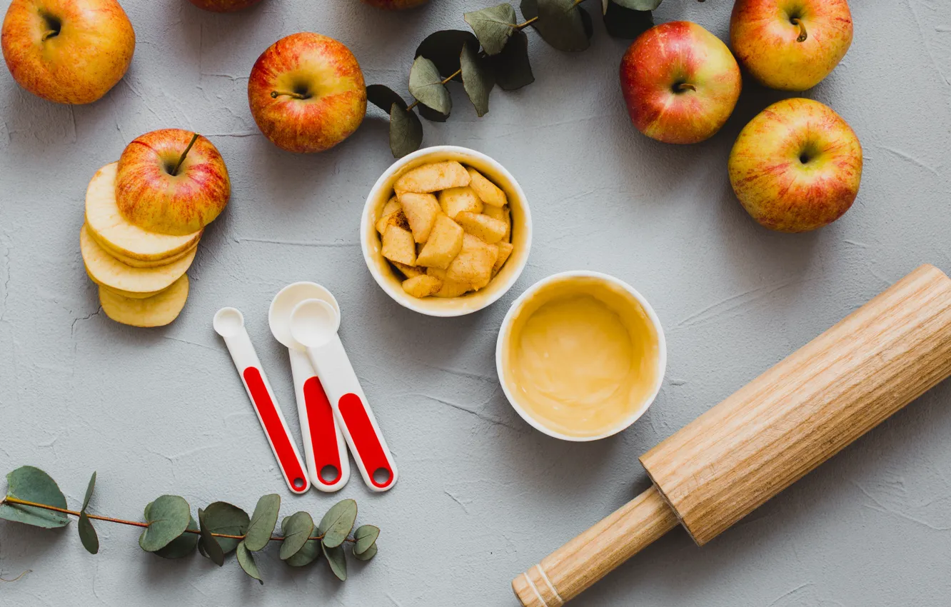 Photo wallpaper apples, dessert, cakes, apples, pies