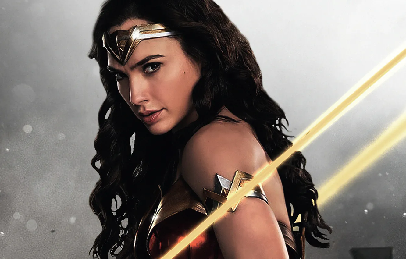 Photo wallpaper look, girl, hero, costume, Wonder Woman, Gal Gadot