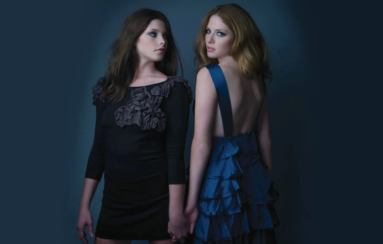 Photo wallpaper girl, actress, celebrity, brunette, Ashley Greene, Ashley Greene and Rachelle Lefevre