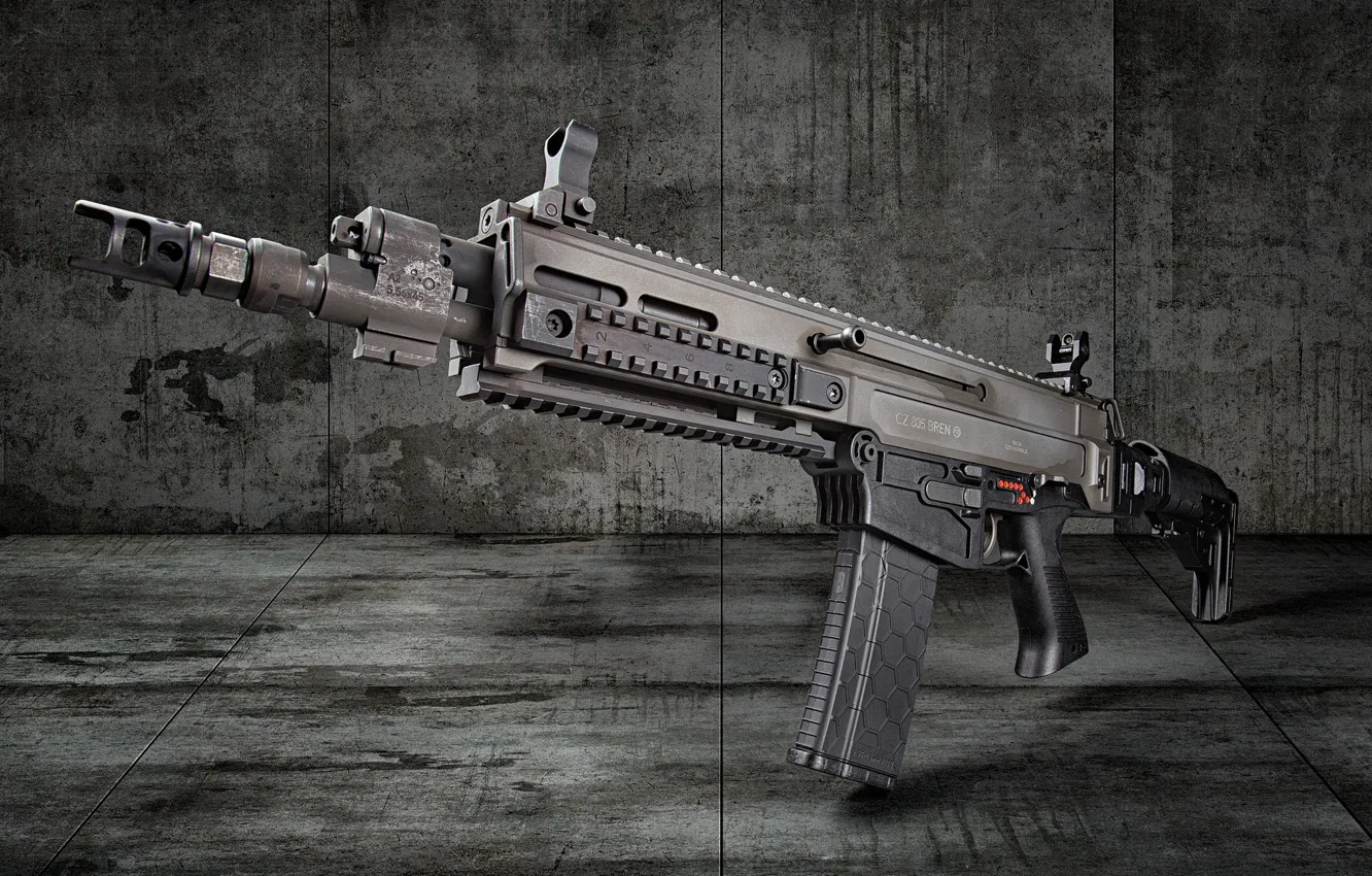 Photo wallpaper weapons, background, machine, CZ BREN