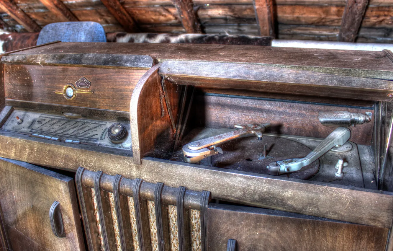 Photo wallpaper radio, player, receiver