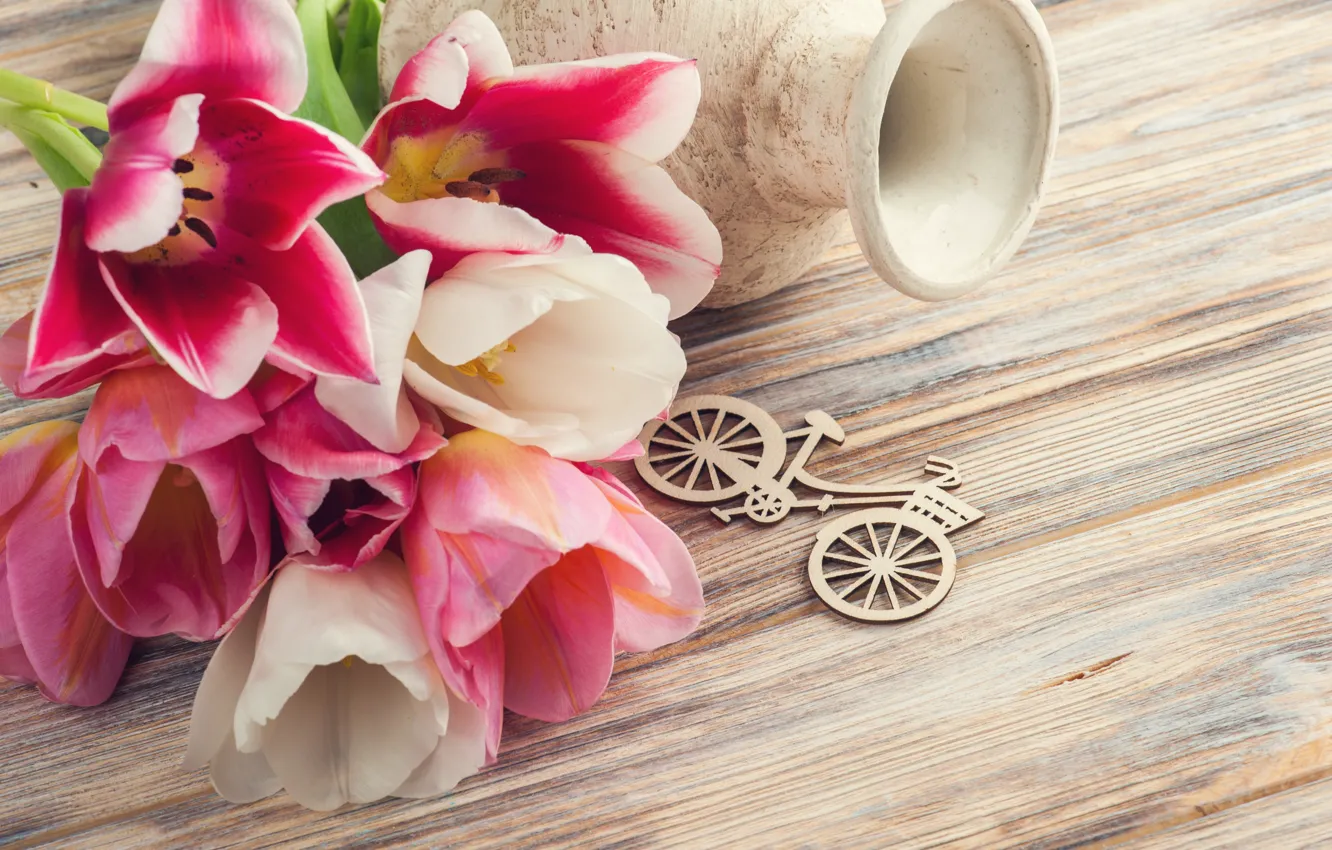 Photo wallpaper flowers, bouquet, pink, white, decor, THE OFF