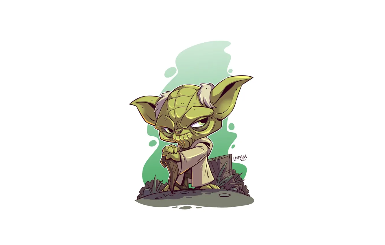 Photo wallpaper Star Wars, Yoda, Derek Laufman