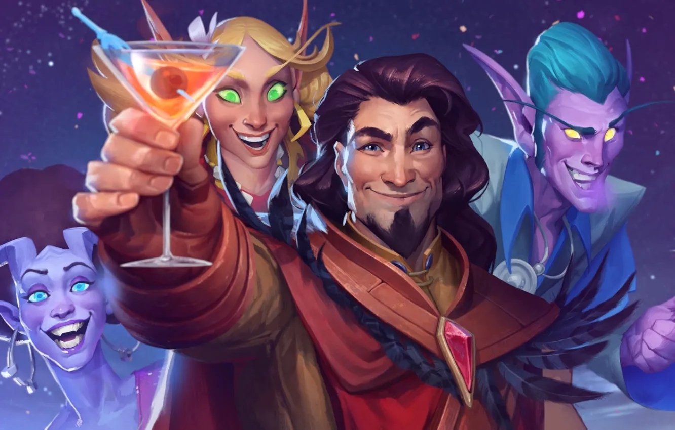 Photo wallpaper Hearthstone, Hearthstone, Medivh, Medivh, One Night in Karazhan, One night in Caragana, new adventure, a …