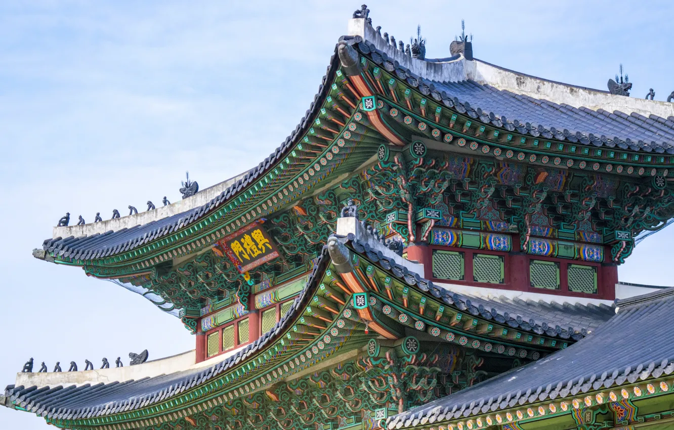Photo wallpaper house, South Korea, home, Asia, Seoul, Bell Street, Jongno District, Jongno-gu