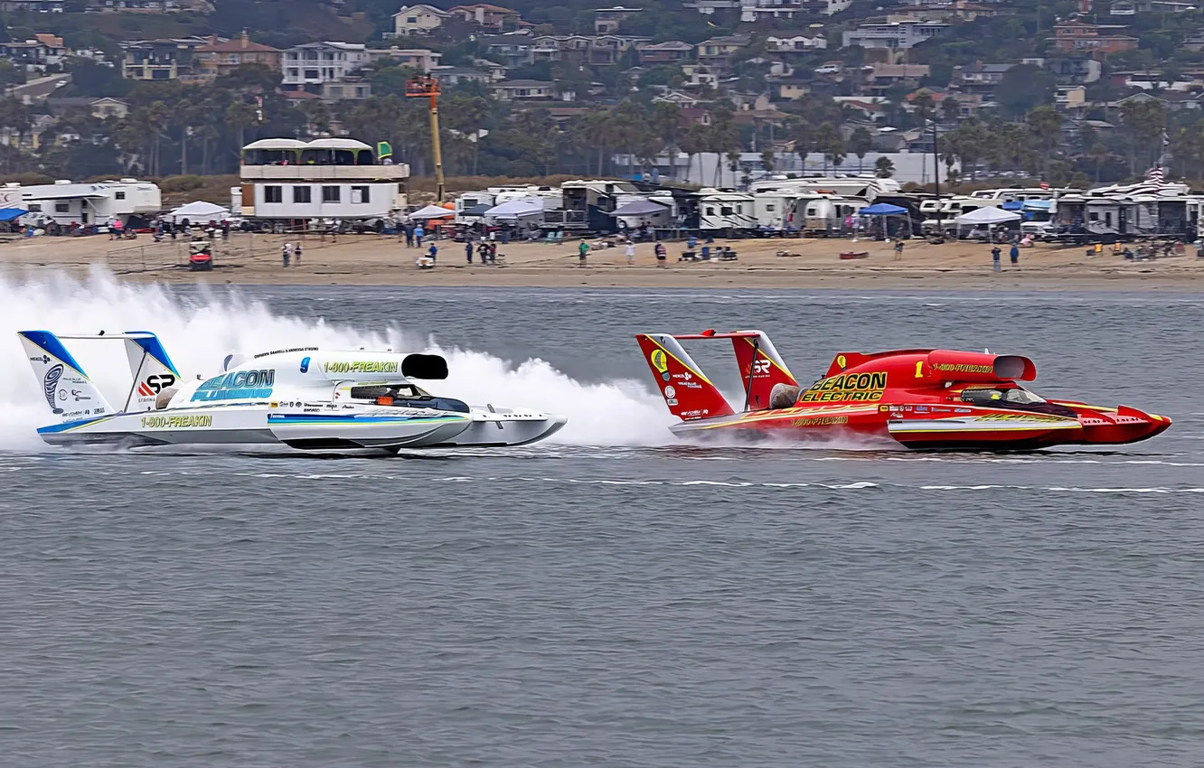 Photo wallpaper race, boat, speed