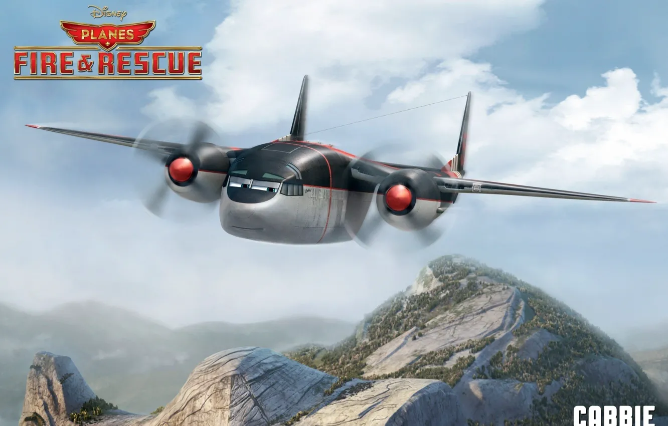 Photo wallpaper sky, hat, mountain, tree, Family, movie, eye, Walt Disney