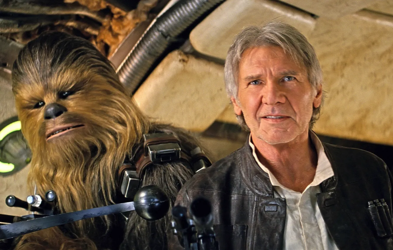 Photo wallpaper background, Star Wars, Star wars, Han Solo, Han Solo, Chewbacca, Chewbacca, The Force Awakens