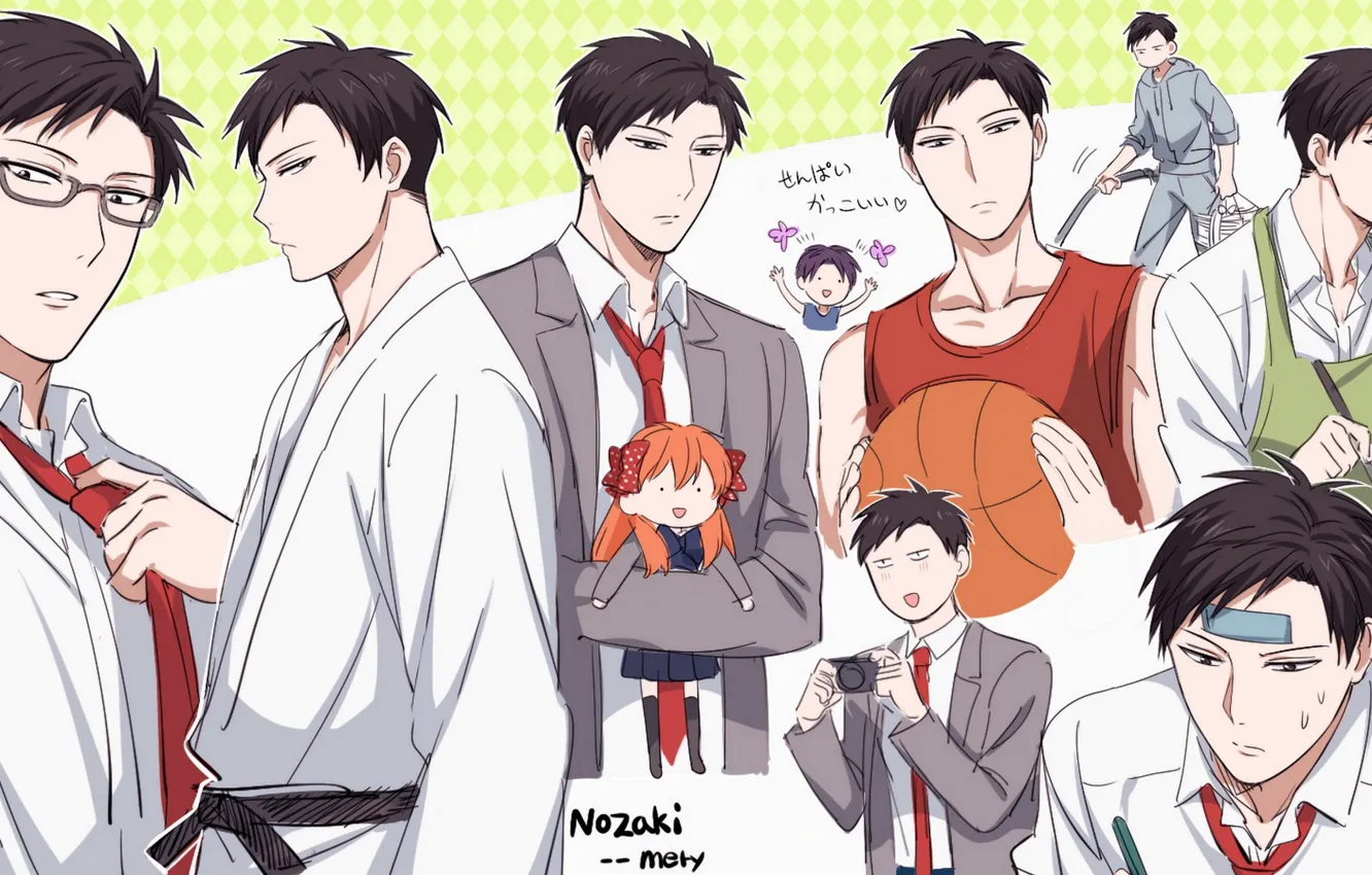 Photo wallpaper anime, art, guy, The gekka Shoujo Nozaki-kun, Nozaki is the author of shojo manga