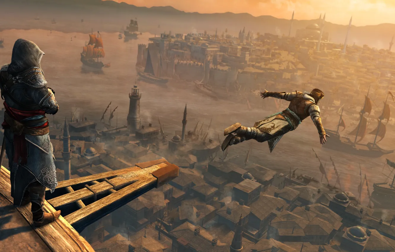 Photo wallpaper Assassin's Creed, revelations, Constantinople, Yusuf Tazim, Ezio auditore da Firenze