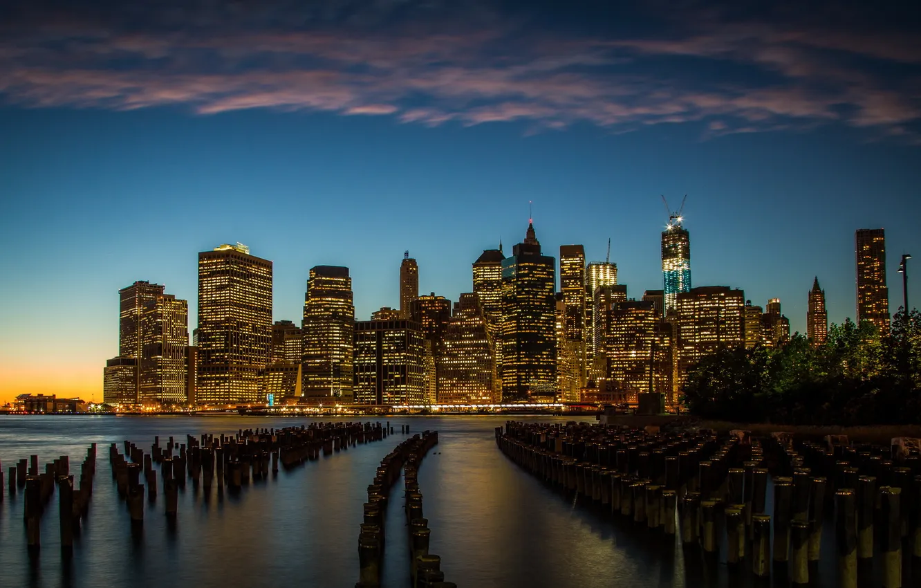 Photo wallpaper landscape, the city, New York City