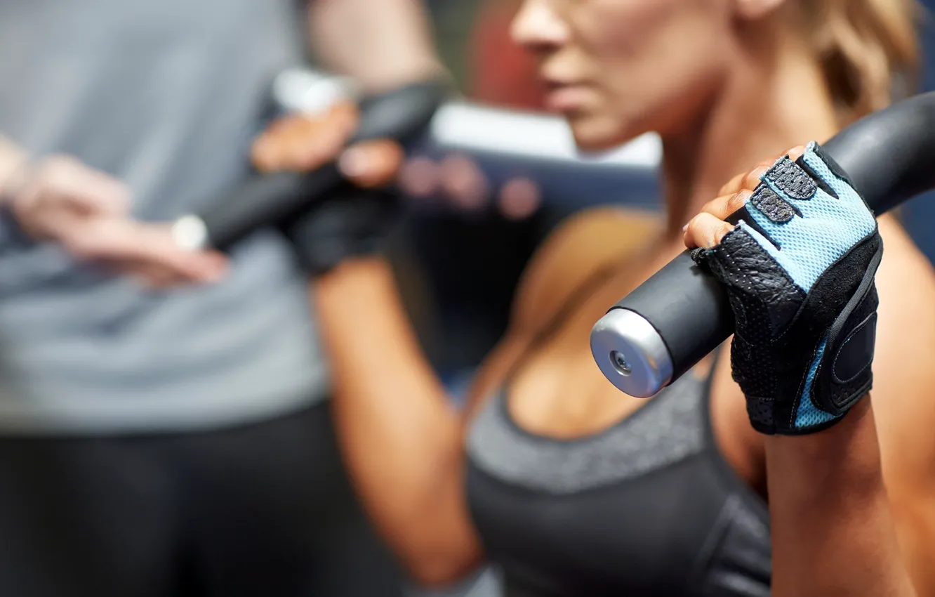 Photo wallpaper fitness, gloves, gym, personal trainer