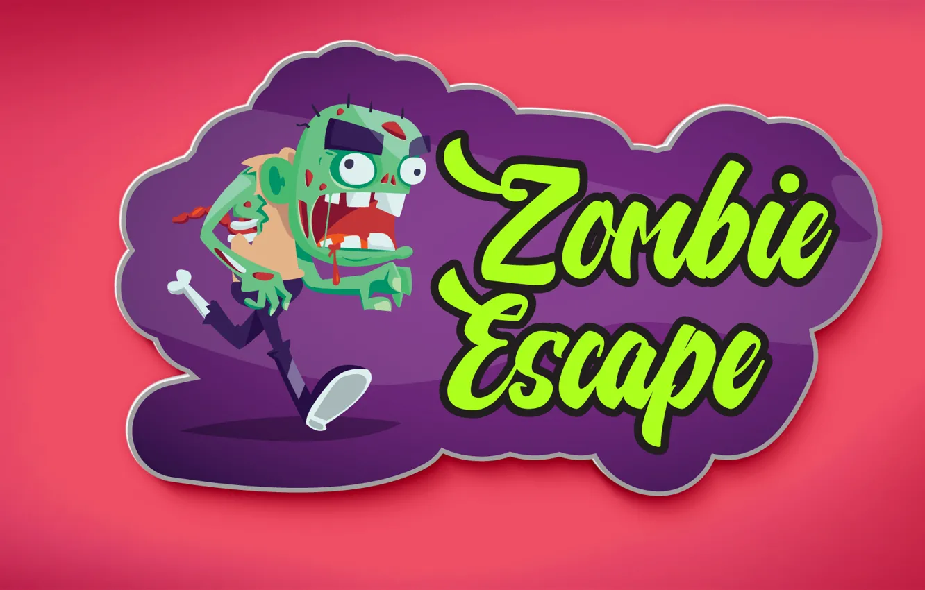 Photo wallpaper figure, zombies, zombie, escape, sticker, sticker, csgo, pink background
