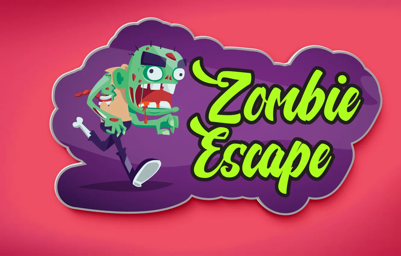 Photo wallpaper figure, zombies, zombie, stickers, sticker, csgo, Escape, pink background