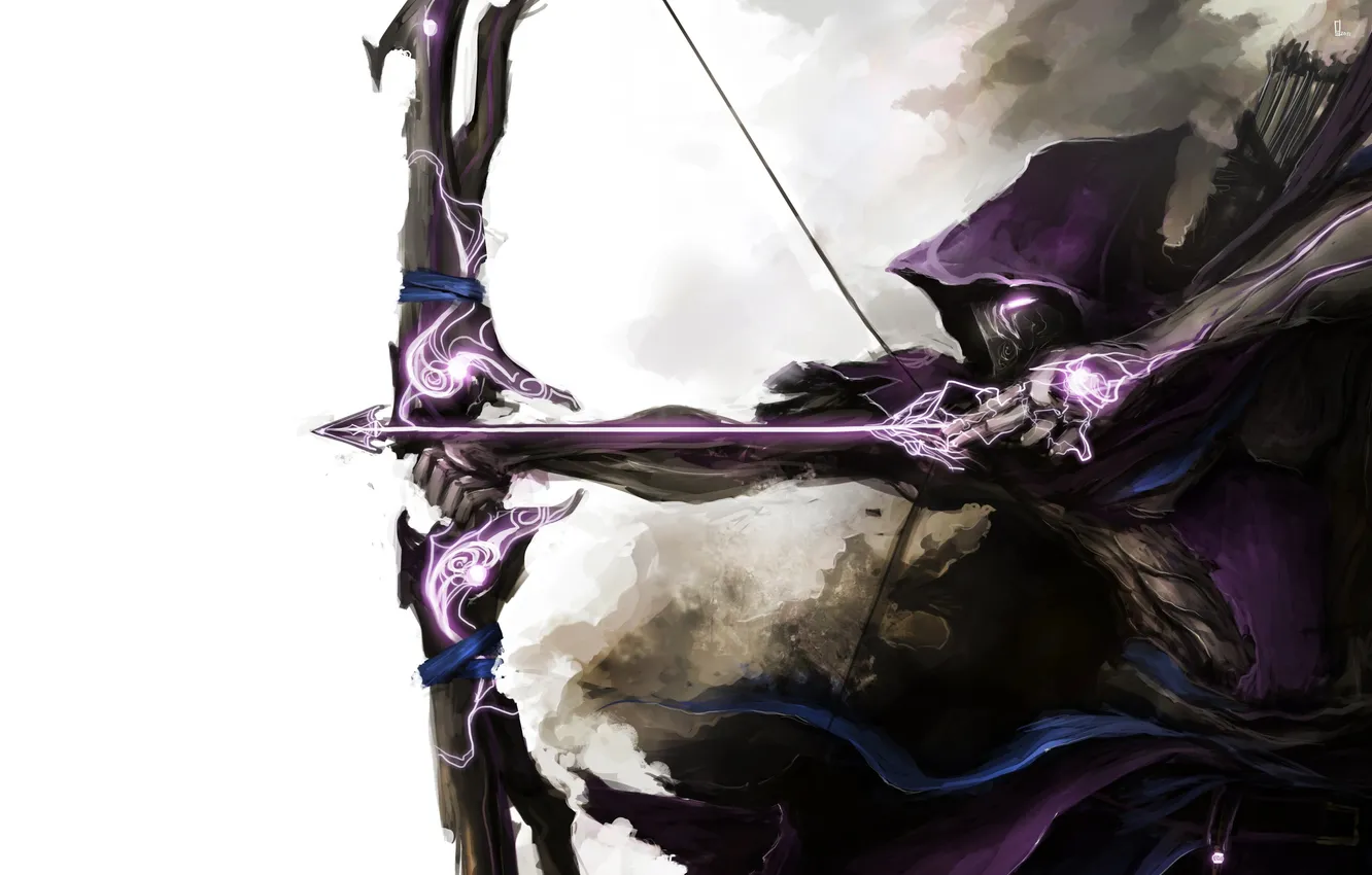 Photo wallpaper magic, bow, art, hood, arrows, hawkeye, the avengers, thedurrrrian