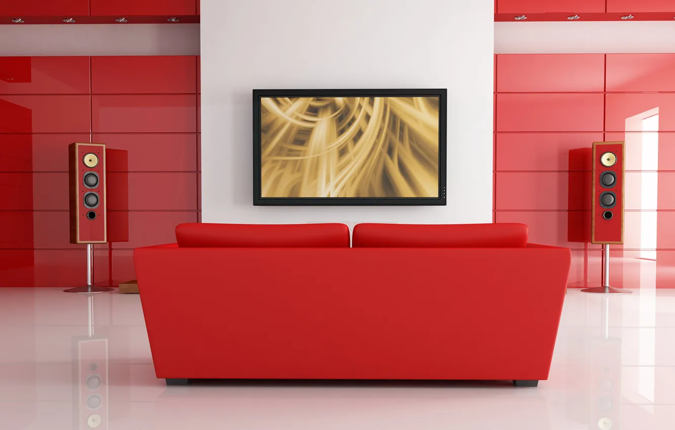 Photo wallpaper style, room, sofa