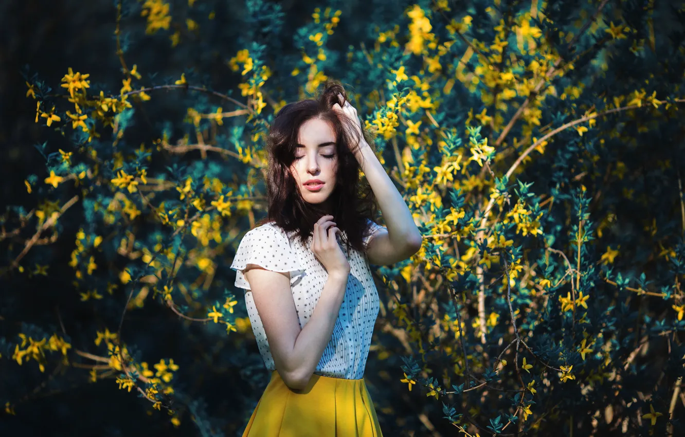 Photo wallpaper girl, pose, skirt, Evgeny Reshetov, Ksenia Vlasova