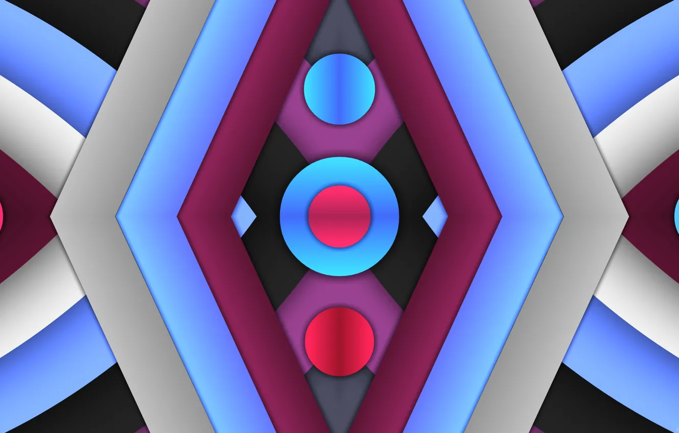 Photo wallpaper circles, shadow, gradient, figure, layer