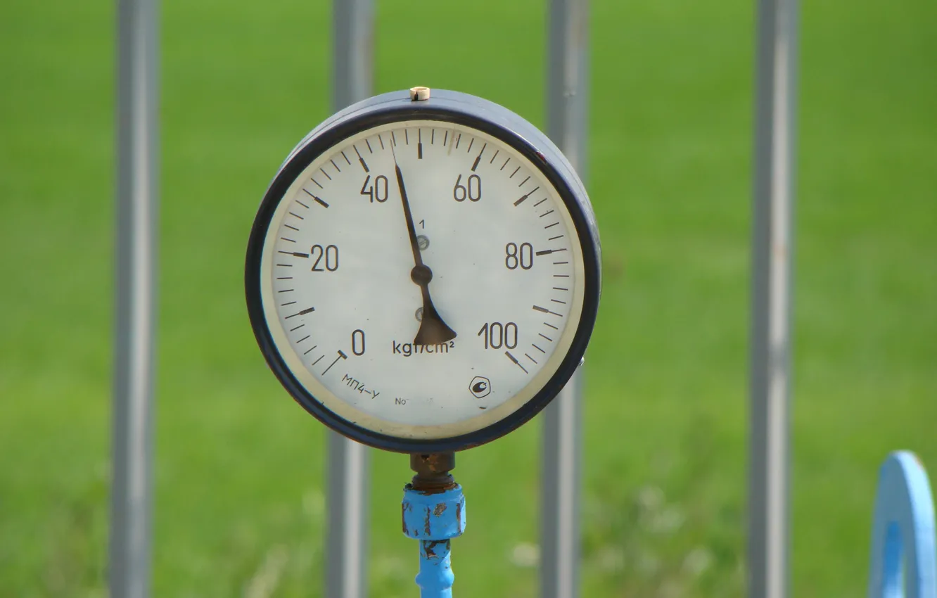 Photo wallpaper work, tube, pressure, pressure gauges