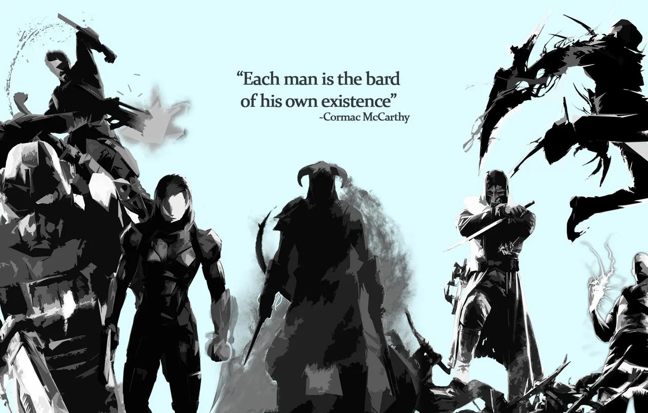 Photo wallpaper hero, the phrase, deus ex, Each person chooses his own way