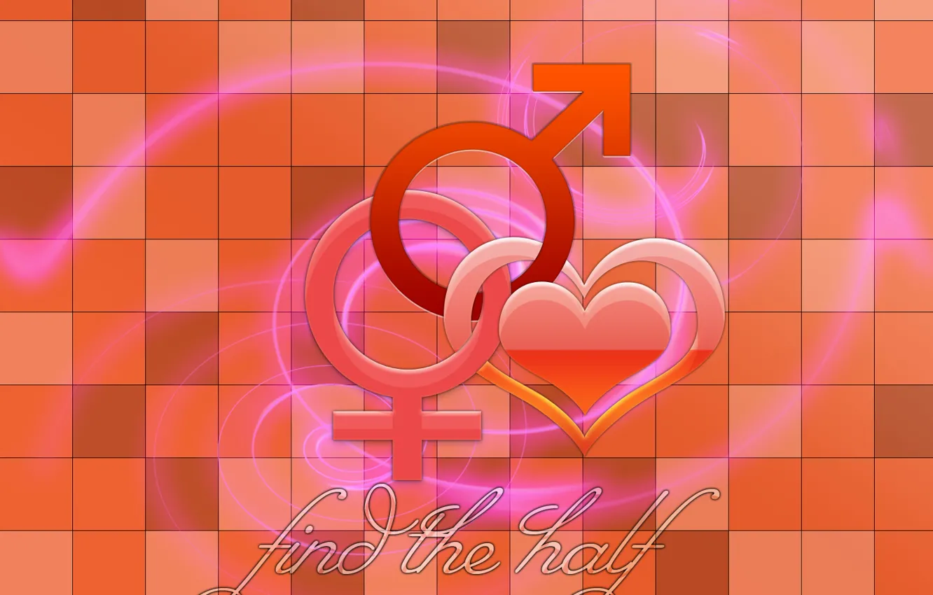 Photo wallpaper Mars, Valentine's day, Venus, lines heart