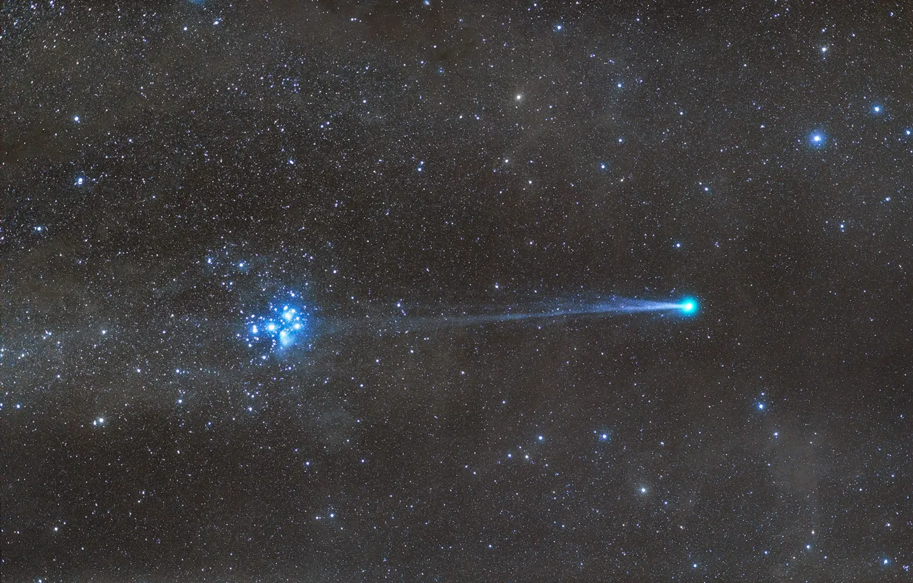 Photo wallpaper space, photo, comet, Lovejoy