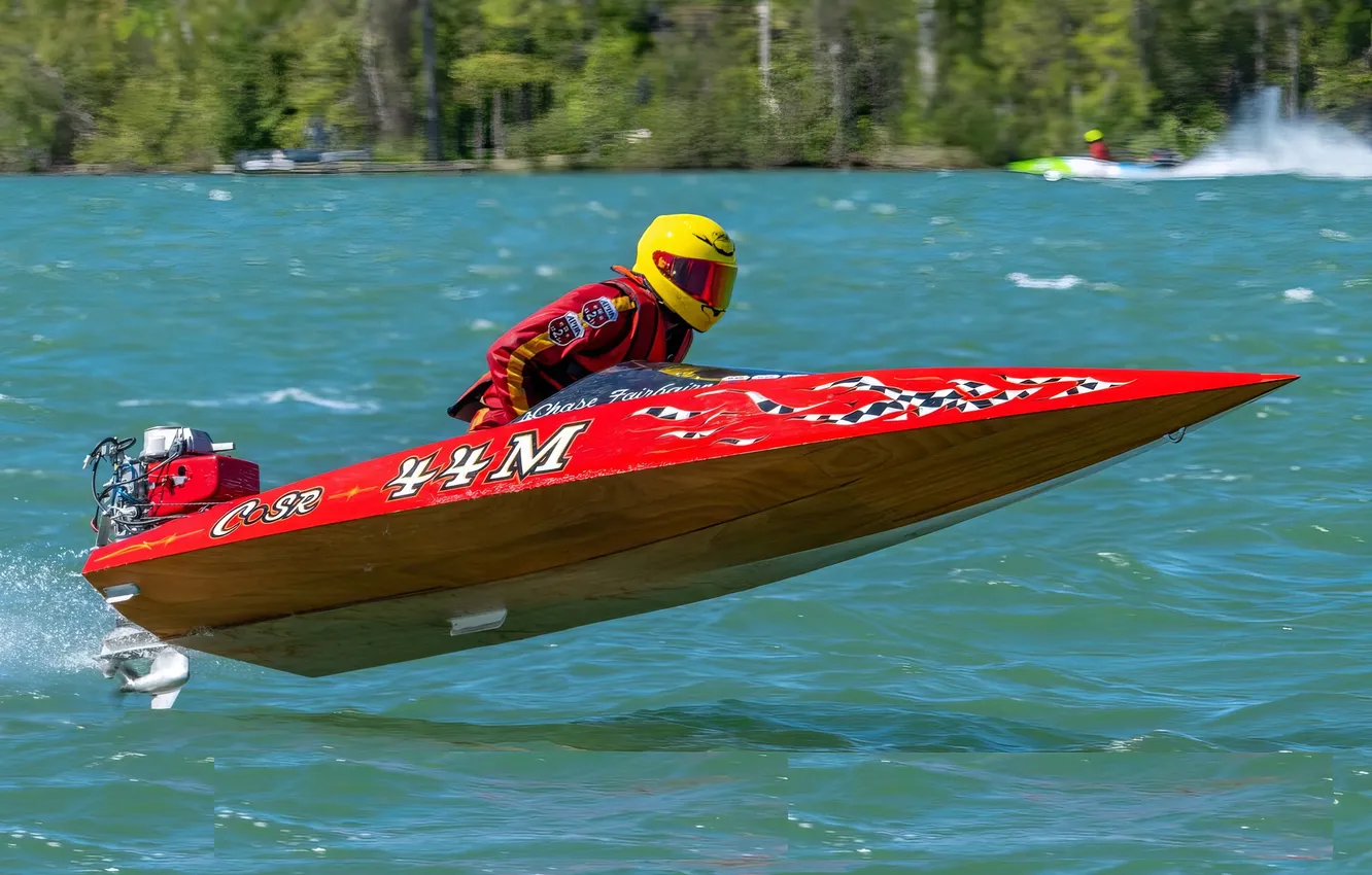 Photo wallpaper race, boat, speed