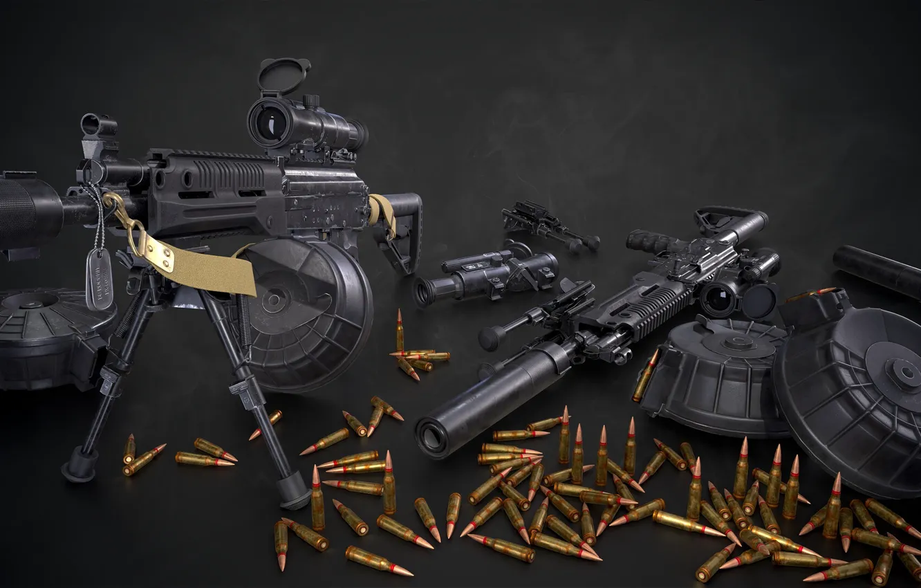 Photo wallpaper Russia, Machine gun, RPK-16