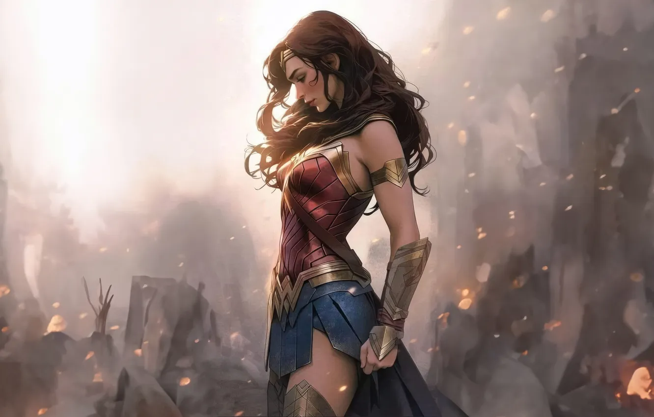 Photo wallpaper woman, protector, Wonder