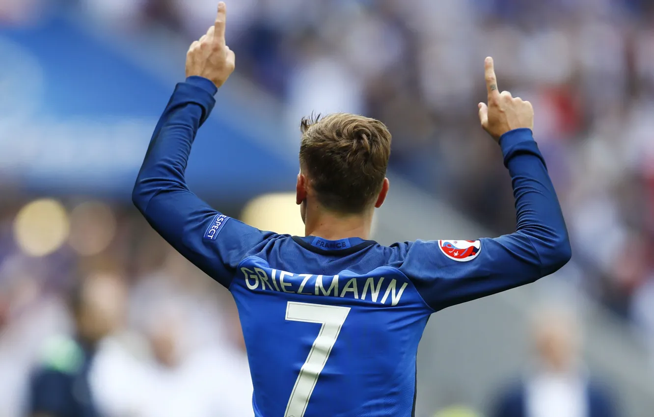 Photo wallpaper football, France, back, hands, player, France, football, Atletico Madrid