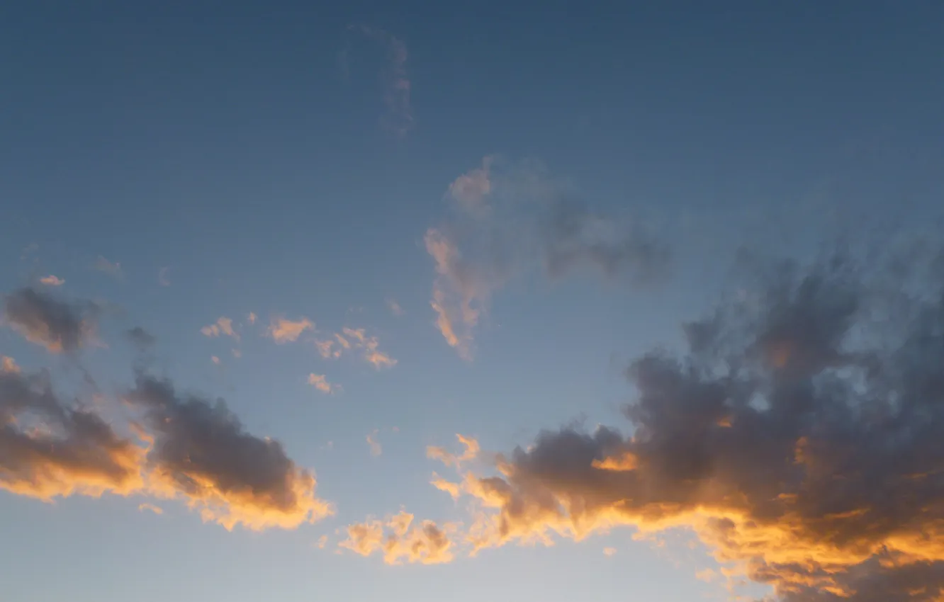 Photo wallpaper the sky, clouds, sunset