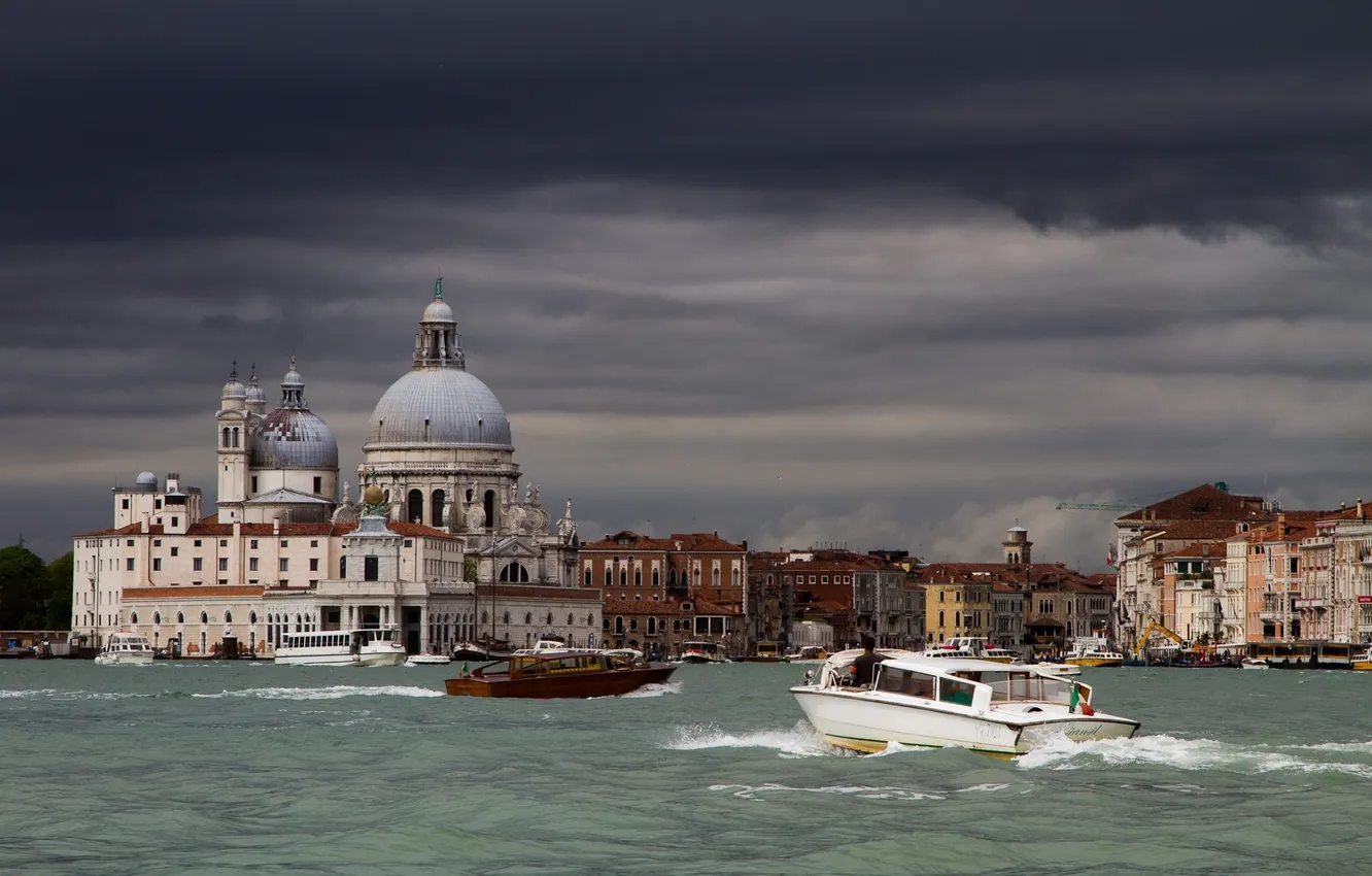 Photo wallpaper Italy, Venice, boats, Italy, Venice