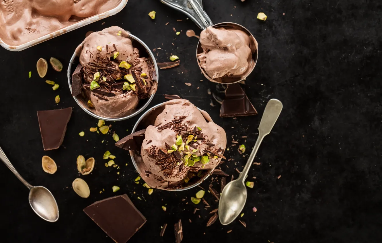 Photo wallpaper ice cream, dessert, chocolate, Iryna Melnyk