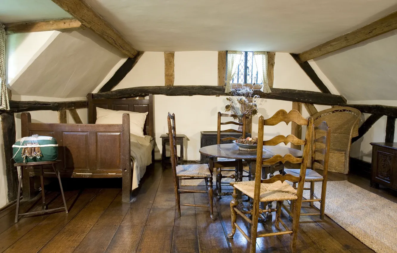 Photo wallpaper design, style, interior, attic, living room