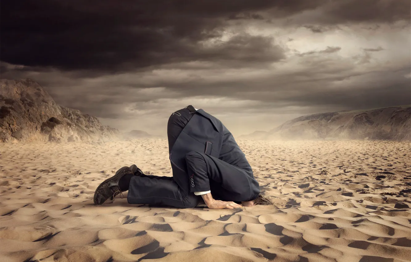 Photo wallpaper sand, male, Politican